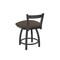 Holland Bar Stool Co 18" Low Back Swivel Vanity Stool, Pewter Finish, Canter Earth Seat 82118PW006 - alternate 4